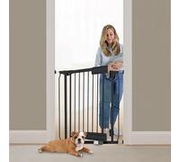 Ingenuity Cancelletto per bambini con pedale, supporto a pressione o ferramenta, larghezza 73-80 cm, doppia serratura, adatto per animali domestici