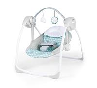 Ingenuity Ity Altalena compatta Swingity Swing, piegabile, arco giochi amovibile con 2 giocattoli, 6 velocita' di dondolio, cintura regolabile a 5 punti di aggancio, Goji