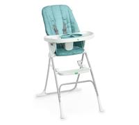 Ingenuity: ity by Ingenuity Sedia Alta Pieghevole Compatta Sun Valley, Piatto Sicuro per Alimenti, Imbracatura a 5 Punti, Per Età da 6 Mesi in Su, Unisex - Turchese
