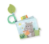Ingenuity, ity, Soft Book, 4 pagine di peluche, increspate, 3 etichette a nastro, C-Link, attacco massaggiagengive senza BPA, unisex, per neonati e fino - Nate