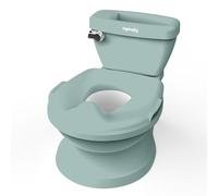 Ingenuity My Size Potty, Vasino Bambini Realistico 2-in-1 con Suono di Scarico - Riduttore WC Rimovibile - Facile da Pulire - Con Scomparto Portaoggetti, 18M+, Fino a 23 kg (Verde)