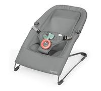 Ingenuity Stow & Go Dondolo per Bebè Pieghevole Compatto, Seggiolino Portatile Leggero con Vibrazione e Giocattolo, Grigio, Meno di 5 lbs