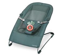 Ingenuity Stow & Go Dondolo per Bebè Pieghevole Compatto, Seggiolino Portatile Leggero con Vibrazione e Giocattolo, Verde, Meno di 5 lbs
