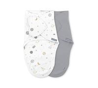 Ingenuity SwaddleMe Fascia della Monogram Collection, taglia 0-3 mesi, 3-6 kg, confezione da 2, TOG 0,5 - Sunset Space