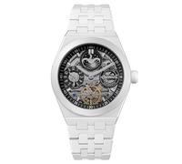 Ingersoll 1892, The Broadway, orologio automatico da uomo da 43 mm con quadrante nero e cinturino in ceramica bianco I15101