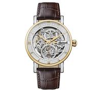 Ingersoll 1892 The Herald Orologio Automatico da Uomo 40 mm con Quadrante Scheletrato Argentato e Cinturino in Vera Pelle Marrone I00412