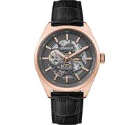 Ingersoll 1892 The Shelby Automatic Mens Watch con quadrante grigio e cinturino in pelle nera - I12002