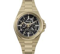 Ingersoll The Baller orologio automatico da uomo da 45 mm con quadrante scheletrato nero e cinturino in acciaio inox dorato I15001