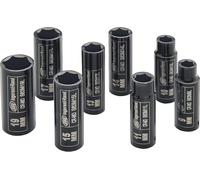 Ingersoll Rand Chiavi SK3M8LN, 3/8” Metriche, Set di Bussole Lunghe, 9, 10, 11, 13, 14, 15, 17, 19 mm, Kit di Bussole Lunghe e Set Attrezzi da Lavoro