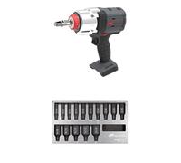 Ingersoll-Rand W7153 DXS2 Avvitatore a Impulsi 20V, 2170 Nm, Anello a Frizione, Solo Strumento + DXS2 Set bussole a percussione metrica profonda, 15 pezzi, acciaio al cromo-molibdeno