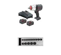 Ingersoll-Rand W7153-K22B-EU DXS2 Avvitatore a Impulsi 20V, Kit 2 Batterie, 2170 Nm, Anello a Frizione + DXS2 Set di bussole metriche esagonali a percussione, 15 pezzi, acciaio al cromo-molibdeno