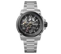 Ingersoll The Anvil 46,5 mm orologio automatico da uomo con quadrante nero e cinturino in acciaio inossidabile argentato