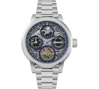 Ingersoll The Arc Mens, orologio automatico da uomo da 44 mm con quadrante scheletrato blu e bracciale argentato in acciaio inossidabile I16003