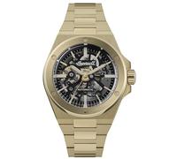 Ingersoll The Baller orologio automatico da uomo da 45 mm con quadrante scheletrato nero e cinturino in acciaio inox dorato I15001