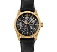 Ingersoll The Carroll Mens 46mm Automatic Watch in Black with Analogue Display, and Black Horween Leather Strap I11601.