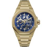 Ingersoll The Faller I17602 - Orologio automatico da uomo, 43,5 mm, con quadrante blu e bracciale in acciaio inox dorato