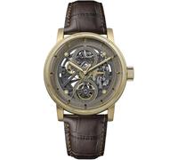 Ingersoll The Guy I17502 - Orologio automatico da uomo, 44 mm, con quadrante grigio e cinturino in pelle marrone