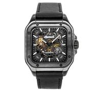 Ingersoll The Ollie Leather Strap Black Skeleton Dial I14504 Mens Watch