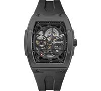 Ingersoll The Rim Mens, orologio automatico da uomo di 42 mm con quadrante scheletrato nero e cinturino in PU nero I16201