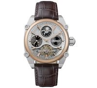 Ingersoll The Varsity orologio automatico da uomo da 47 mm con quadrante bianco e cinturino in pelle marrone I15401