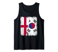 Inghilterra Corea del Sud Mezza Bandiera Inglese Corea del Sud Canotta