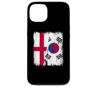 Inghilterra Corea del Sud mezza bandiera Inglese Corea del Sud Custodia per iPhone 13