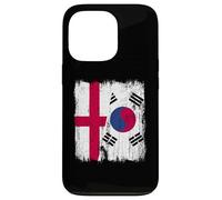 Inghilterra Corea del Sud mezza bandiera Inglese Corea del Sud Custodia per iPhone 13 Pro