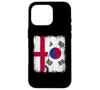 Inghilterra Corea del Sud mezza bandiera Inglese Corea del Sud Custodia per iPhone 16 Pro