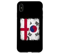 Inghilterra Corea del Sud mezza bandiera Inglese Corea del Sud Custodia per iPhone XS Max