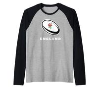 Inghilterra Rugby Ball Maglia con Maniche Raglan
