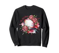 Inghilterra Rugby Bandiera Inglese Rugby Inghilterra Donne Le Rose Rosse Felpa