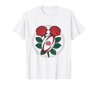 Inghilterra Rugby Bandiera inglese Rugby Inghilterra donne Le rose rosse Maglietta