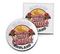 Inghilterra Rugby Union Carro - Bevande Sottobicchiere - Cerchio O Quadrato