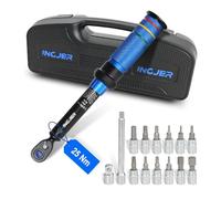 INGJER Set di chiavi dinamometriche 1/4, 3-25 Nm, 15 pezzi, per bicicletta | Chiave dinamometrica da 1/4", per bicicletta, con attacco a brugola e punte Torx, prolunga inclusa