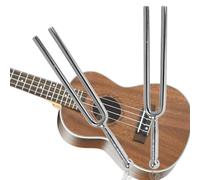 INGJIA 2 Pezzi Diapason,A440 Hz Diapason in Acciaio Inox,Inossidabile Diapason Standard,per Strumenti Musicali Standard Chitarra Violino Dispositivo Sintonizzatore(Argento)