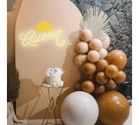 INGKE Insegna LED Slay Queen Arredamento Camera Letto per Ragazza Negozio Saloni Bellezza Festa Compleanno Regina Corona Decorazione Murale Luce Neon USB, M