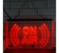 INGKE Insegna Neon 'On Air' Luminosa Studio Luci Notturne LED Neon Sign Party Wall Art Decor, Rosso, 11.8"x7.9"