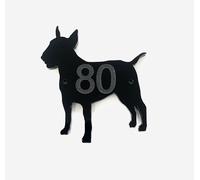 Inglese Bull Terrier Cane Porta Numero Civico Placche IN Nero