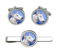 Inglese Bull Terrier Gemelli E Fermacravatta Set