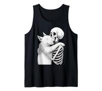 Inglese Bull Terrier Scheletro Abbraccio Halloween Amante dei Cani Canotta