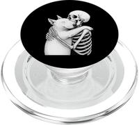 Inglese Bull Terrier Scheletro Abbraccio Halloween Amante dei cani PopSockets PopGrip per MagSafe