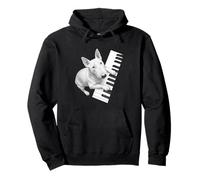 Inglese Bull Terrier Suonare Pianista Pianista Dog Lover Felpa con Cappuccio