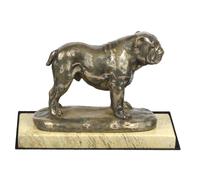 Inglese Bulldog Tipo 2 - Figura Con Cane Su Sandigem Marmo Art Dog