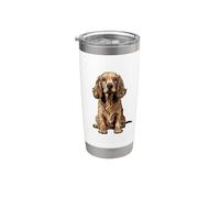 Inglese Cocker Spaniel Dog Illustrazione Bicchiere termico in acciaio inox doppia parete