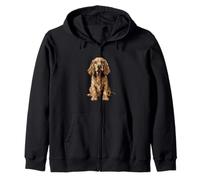Inglese Cocker Spaniel Dog Illustrazione Felpa con Cappuccio