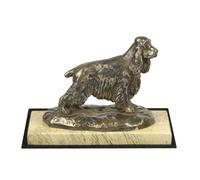 Inglese Cocker Spaniel - Figura Con Cane Su Sandigem Marmo Art Dog