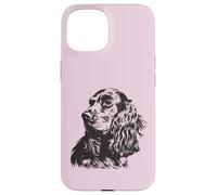 Inglese Cocker Spaniel Silhouette Custodia per iPhone 15
