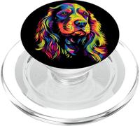 Inglese Cocker Spaniel Viso Colorato Cane Art Amante Nero PopSockets PopGrip per MagSafe