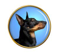 Inglese Giocattolo Terrier (Nero e Marroncino) Distintivo di Lapel Pin