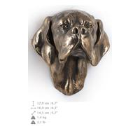 Inglese Pointer Statuetta Appendere An Una da Parete, Bronzo, Art. Cane